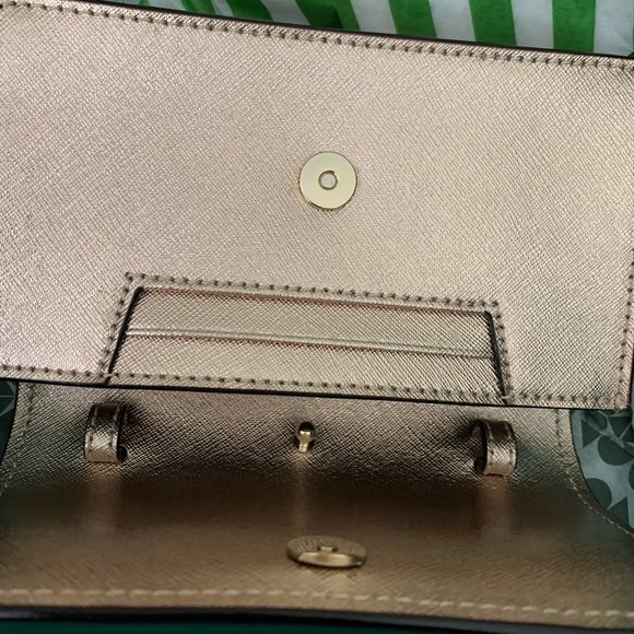 Kate Spade Rose Gold Clutch / crossbody - Picture 8 of 10